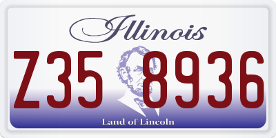 IL license plate Z358936