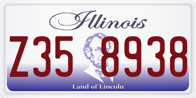 IL license plate Z358938
