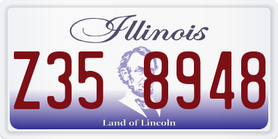 IL license plate Z358948