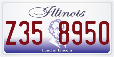 IL license plate Z358950