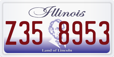IL license plate Z358953