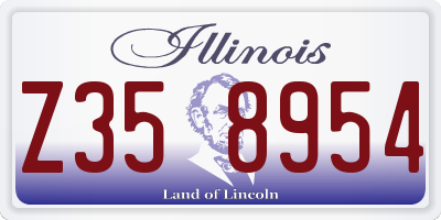 IL license plate Z358954