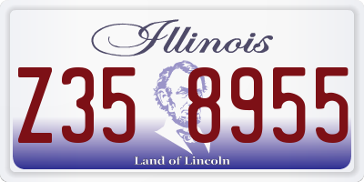 IL license plate Z358955