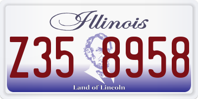IL license plate Z358958