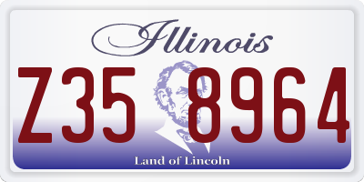 IL license plate Z358964