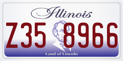IL license plate Z358966