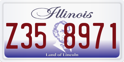 IL license plate Z358971