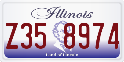 IL license plate Z358974
