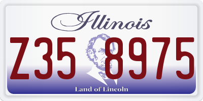 IL license plate Z358975