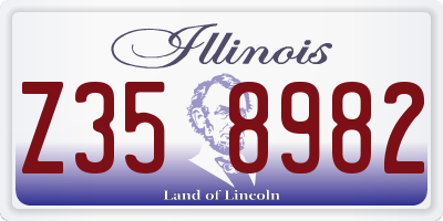 IL license plate Z358982