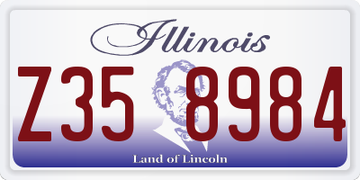 IL license plate Z358984