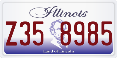 IL license plate Z358985