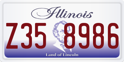 IL license plate Z358986
