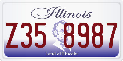 IL license plate Z358987