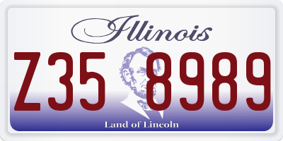 IL license plate Z358989