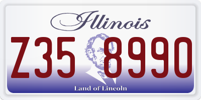 IL license plate Z358990