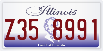 IL license plate Z358991