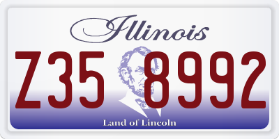 IL license plate Z358992