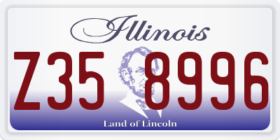 IL license plate Z358996