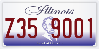 IL license plate Z359001
