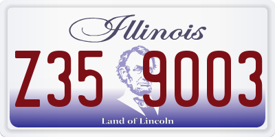 IL license plate Z359003
