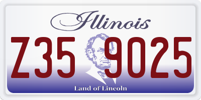 IL license plate Z359025