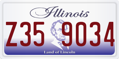 IL license plate Z359034
