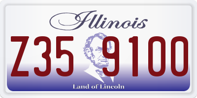 IL license plate Z359100