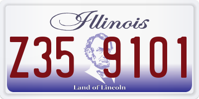 IL license plate Z359101