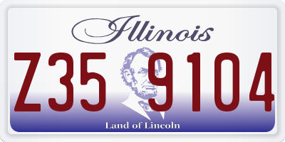 IL license plate Z359104