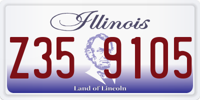 IL license plate Z359105