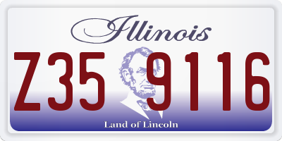 IL license plate Z359116