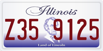 IL license plate Z359125
