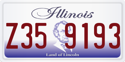 IL license plate Z359193