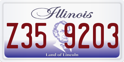 IL license plate Z359203