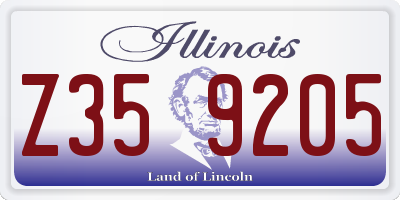 IL license plate Z359205