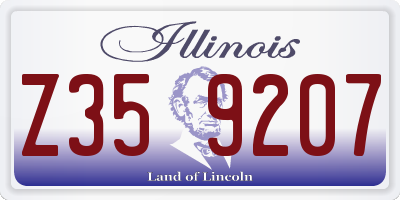 IL license plate Z359207