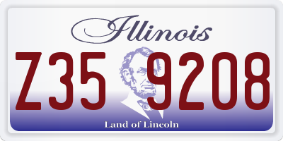 IL license plate Z359208