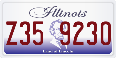 IL license plate Z359230