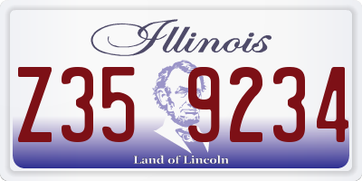IL license plate Z359234