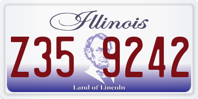 IL license plate Z359242