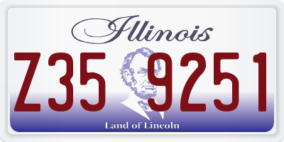 IL license plate Z359251