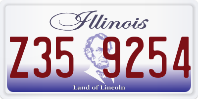 IL license plate Z359254