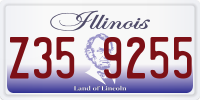 IL license plate Z359255