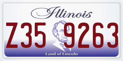 IL license plate Z359263