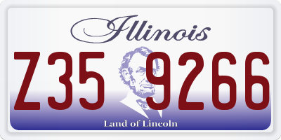 IL license plate Z359266