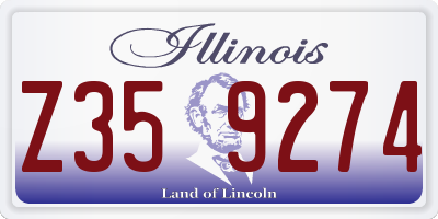 IL license plate Z359274