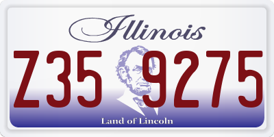 IL license plate Z359275