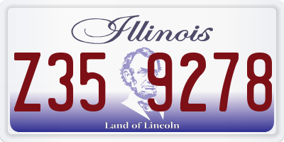 IL license plate Z359278