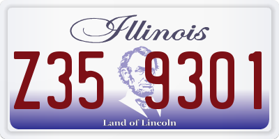 IL license plate Z359301
